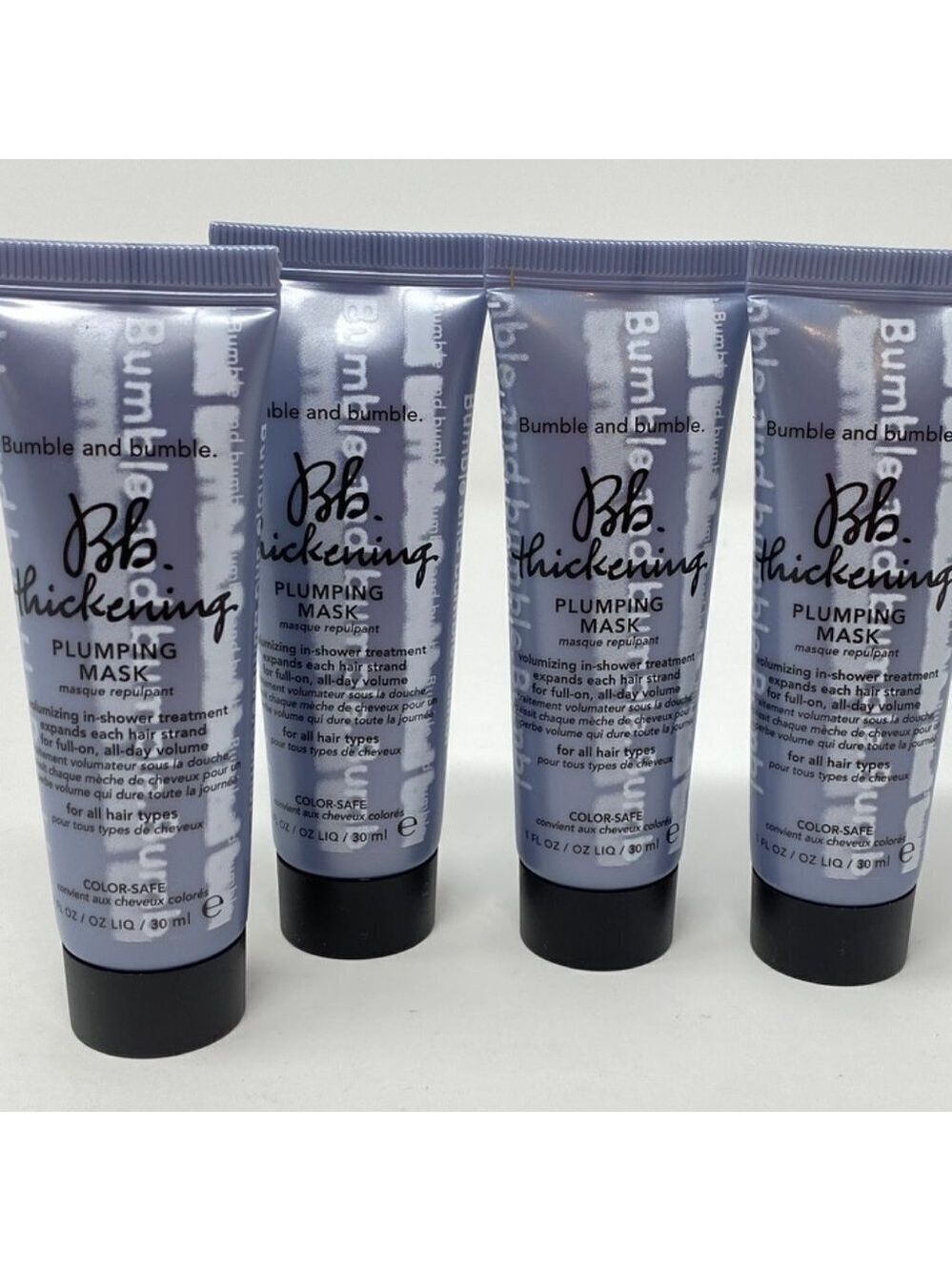 4x Bumble And Bumble Thickening Plumping Mask Hair Treatment 1 Oz Each Travel Sz